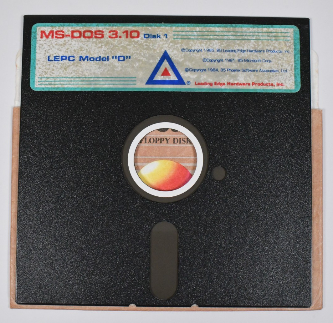 MD-DOS 3.10 LEPC Model "D" Disk 1 ONLE 5.25 Floppy Vtg 1986