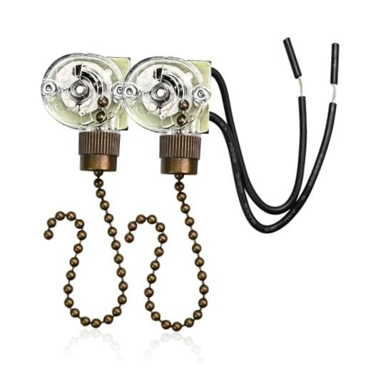 2PCS Zing Ear ZE-109 Ceiling Fan Chain Pull On Off Speed Switch | Practical