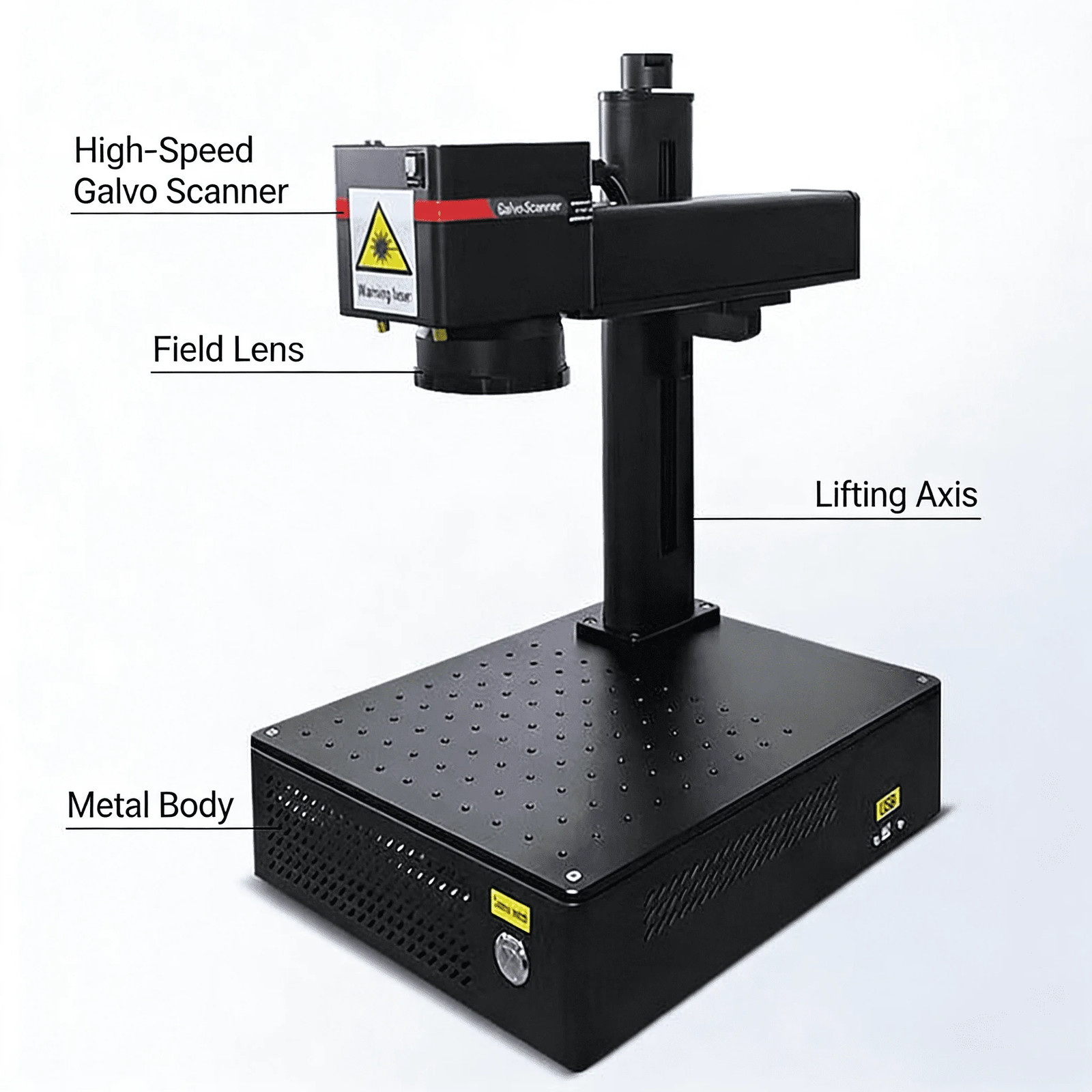50W Industrial Fiber Laser Marker Heavy Mold Surface Batch Code Etching Gear