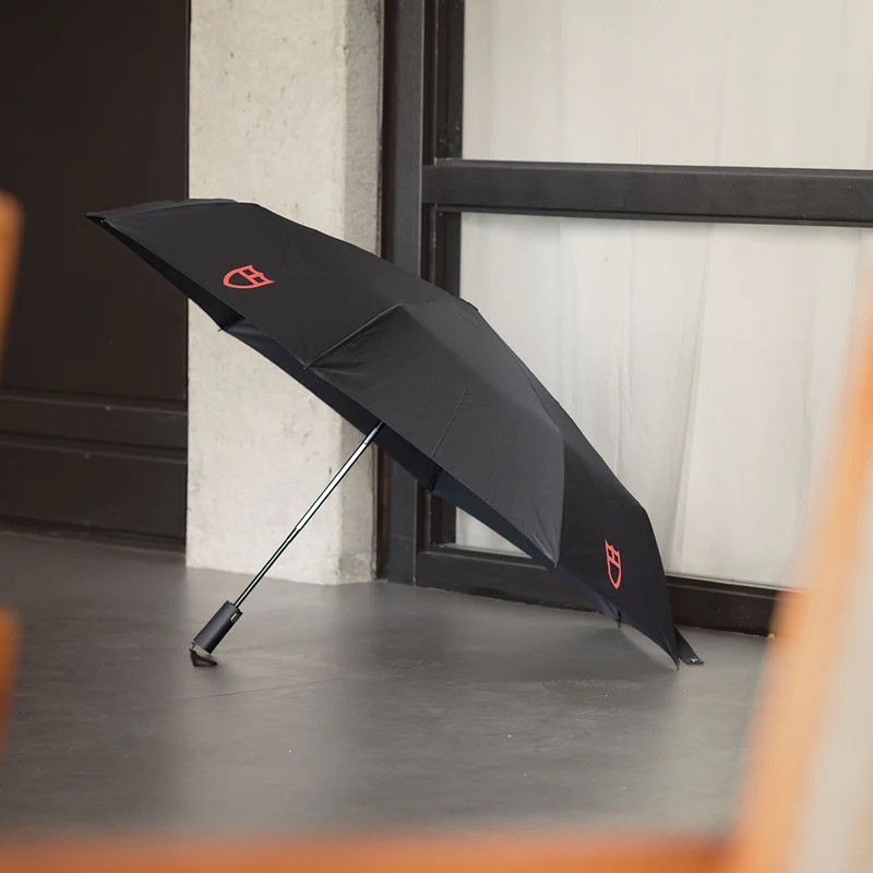 Tudor Watch Black Automatic Umbrella Red Shield Logo NEW Boutique Swag w/ Sleeve