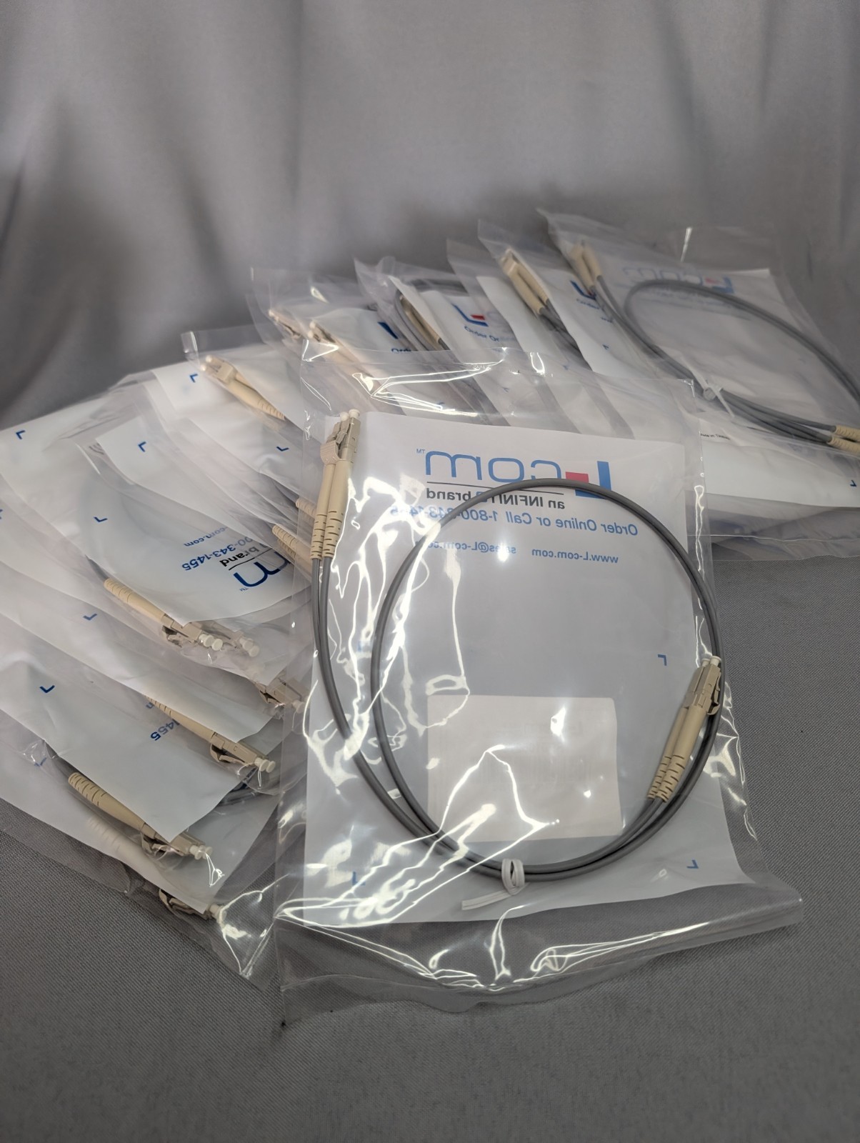 L-COM Infinite SP0106273 Fiber Optic  Patch Cables LC Duplex Lot of 20 Qty