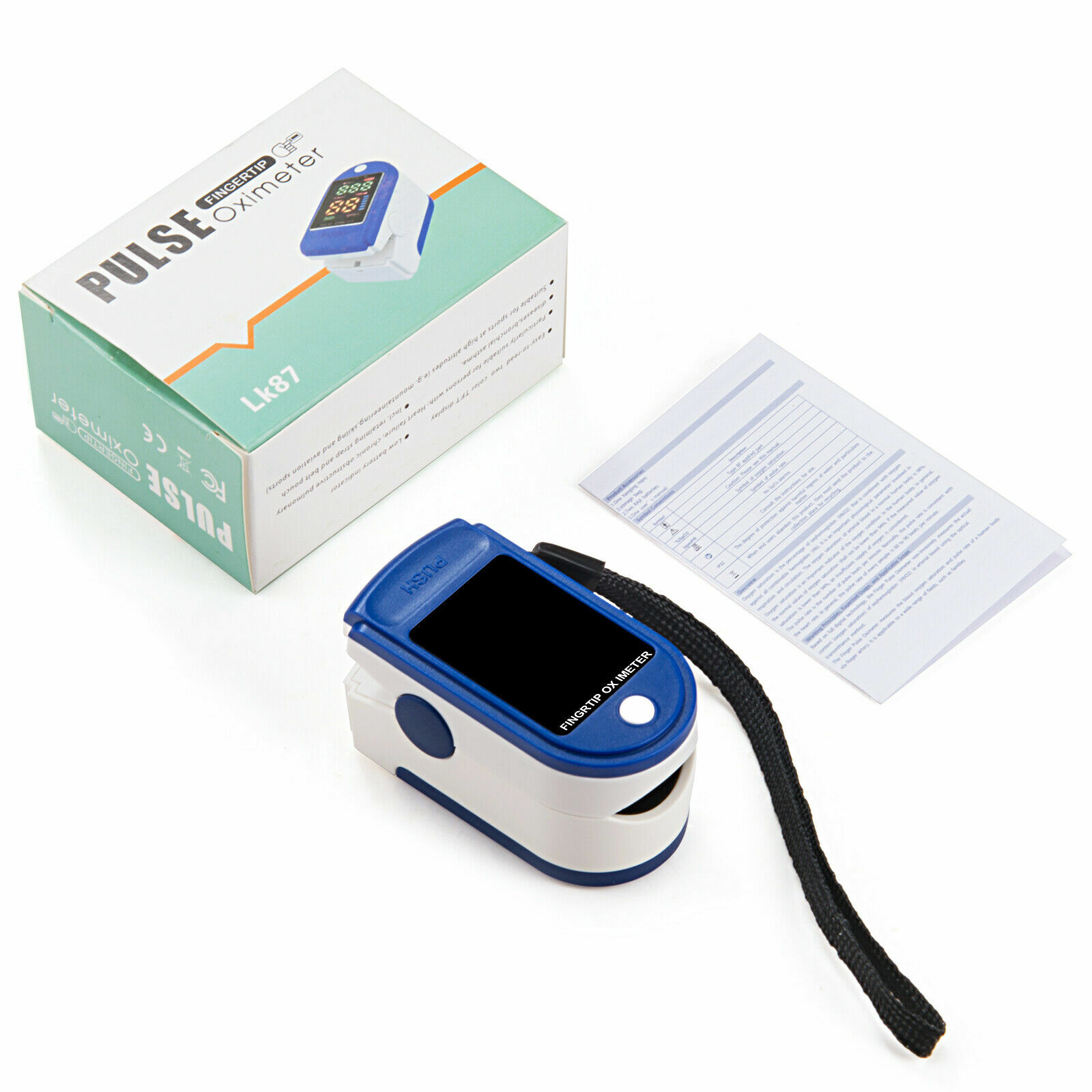 Finger Tip Pulse Oximeter Blood Oxygen Sensor tester SpO2 Heart Rate Monitor LED