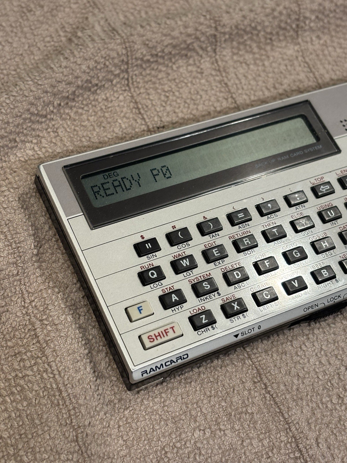 Casio FX-750P Programmable Computer w/ 2 RAM Cards Tested + Box