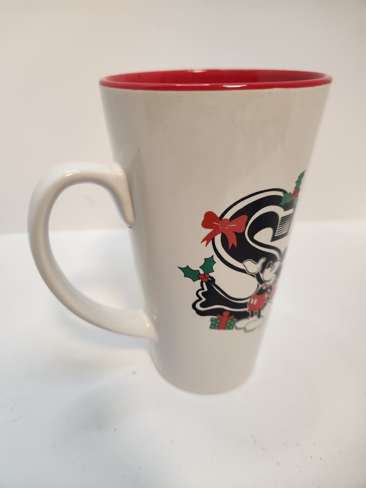 MICKEY MOUSE Disney WITH LETTER S XMAS MUG 16 Oz