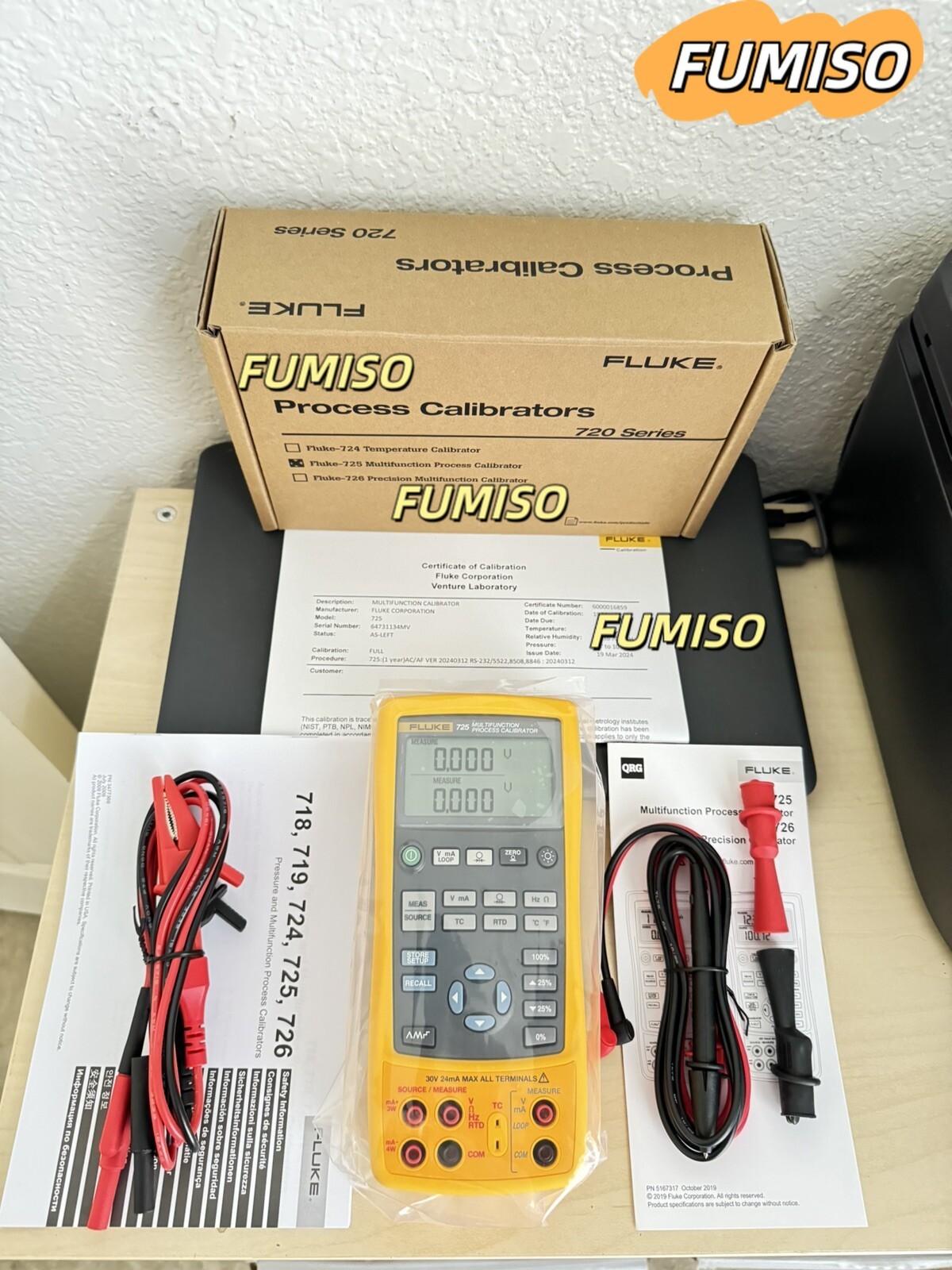 95%new Fluke 725 MULTIFUNCTION PROCESS CALIBRATOR /spro