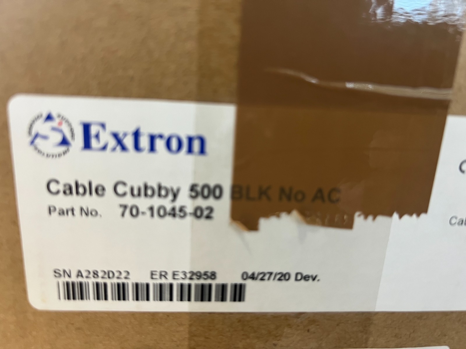 Extron Cable Cubby 500 BLK No AC 70-1045-02
