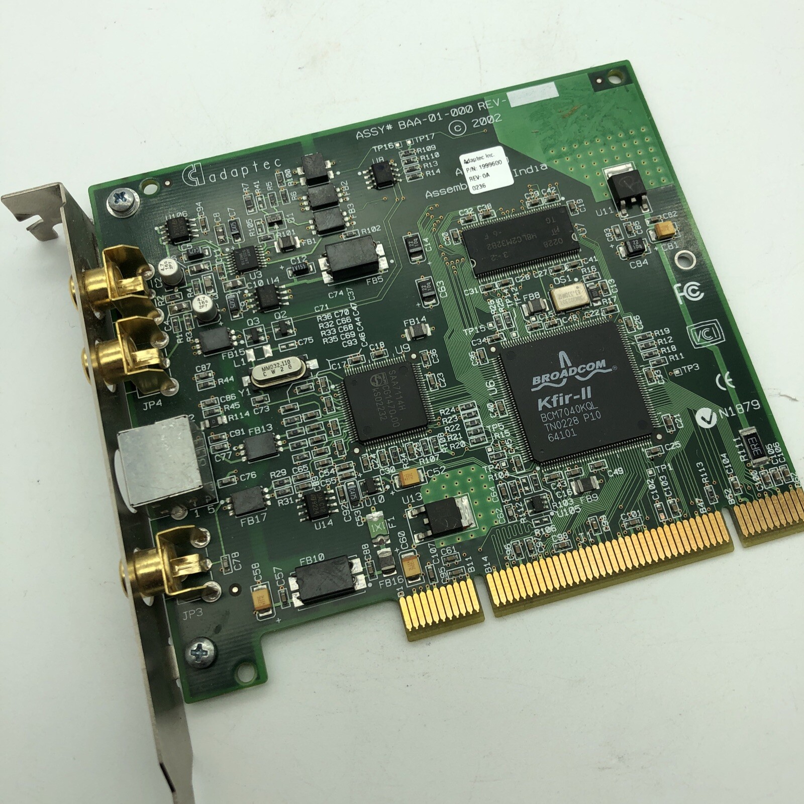Adaptec VideOh PCI MPEG-2 Video Capture Card PCI PAL NTSC 1999600 BAA-01 Kfir-II