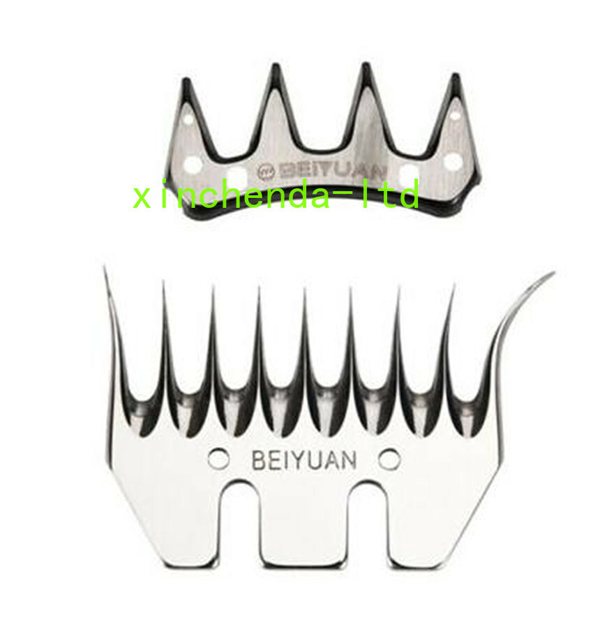 Set 2pcs 9 Teeth BEIYUAN Sheep Shear Comb Cutter Clipper Alpaca Farm Blade