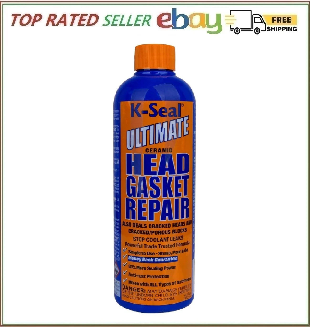 K-Seal ST3501 Pour and Go Head Gasket Sealer, 16oz, Permanent Repair for Blow...