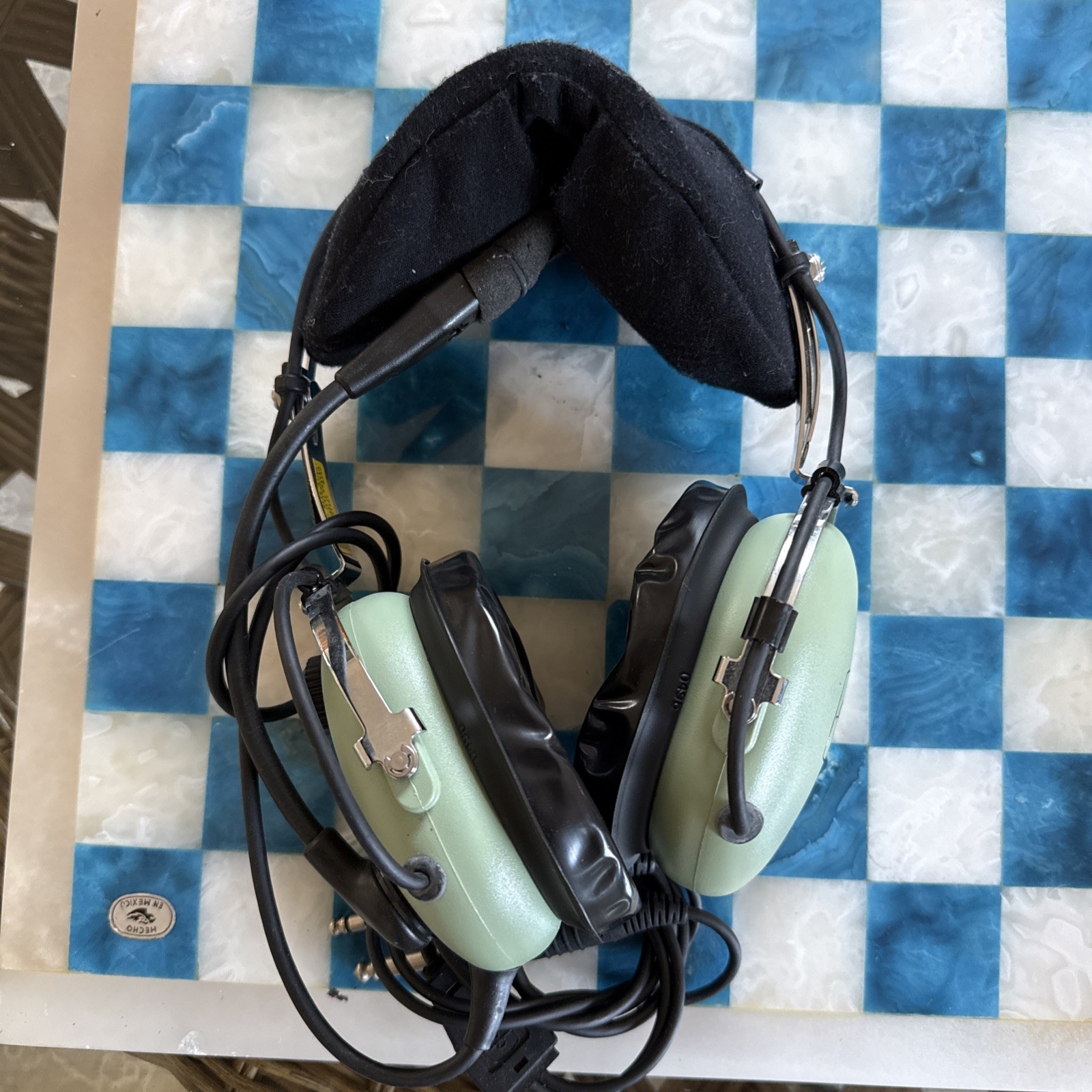 DAVID CLARK H10-13.4 HEADSET DUAL PLUG  AIRPLANE AVIATION HEADPHONES - GA plugs