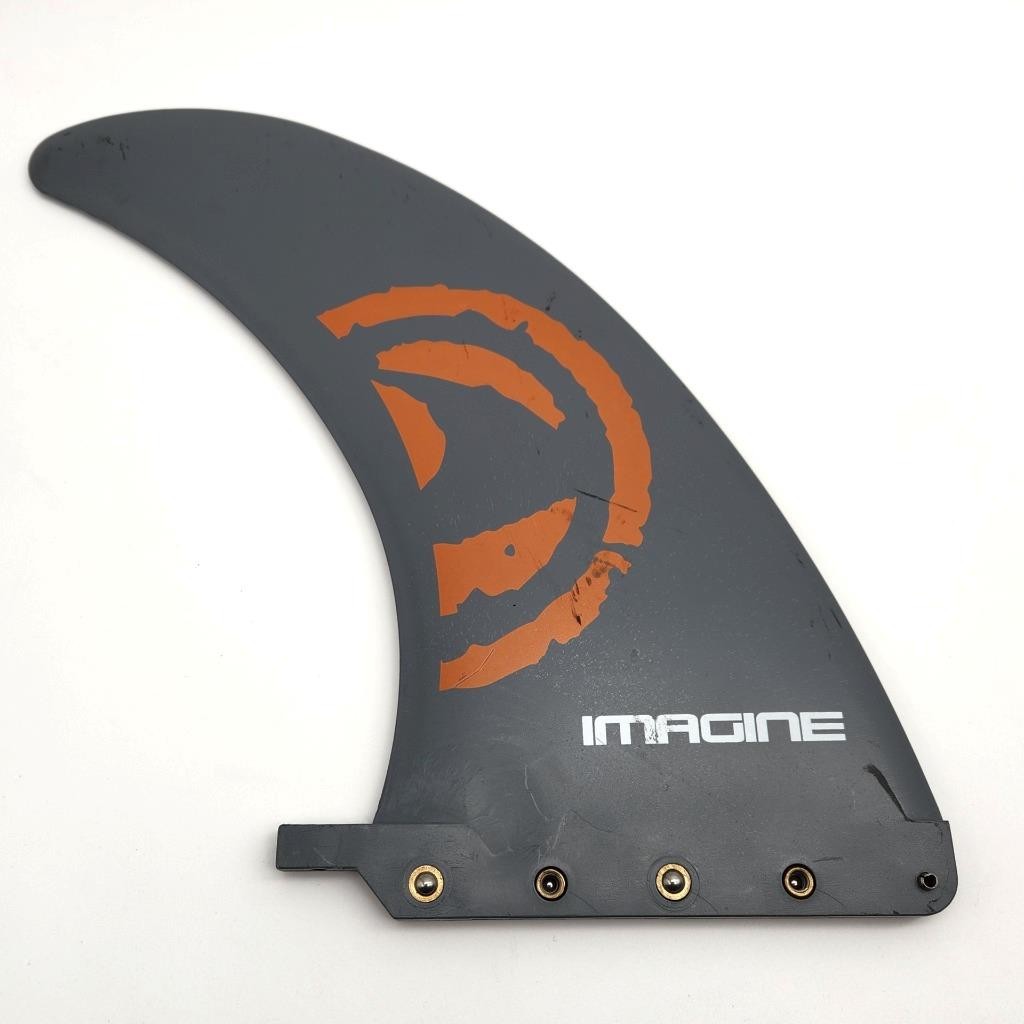 Imagine 9" Polycarbonate Snap-In Surfboard Fin Gray & Orange NO PACKAGE