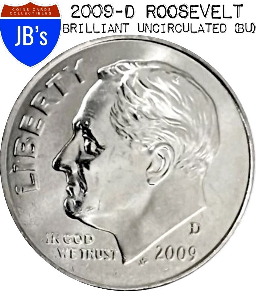2009-D Roosevelt Dime 10c - KEY DATE - BRILLIANT UNCIRCULATED (BU)