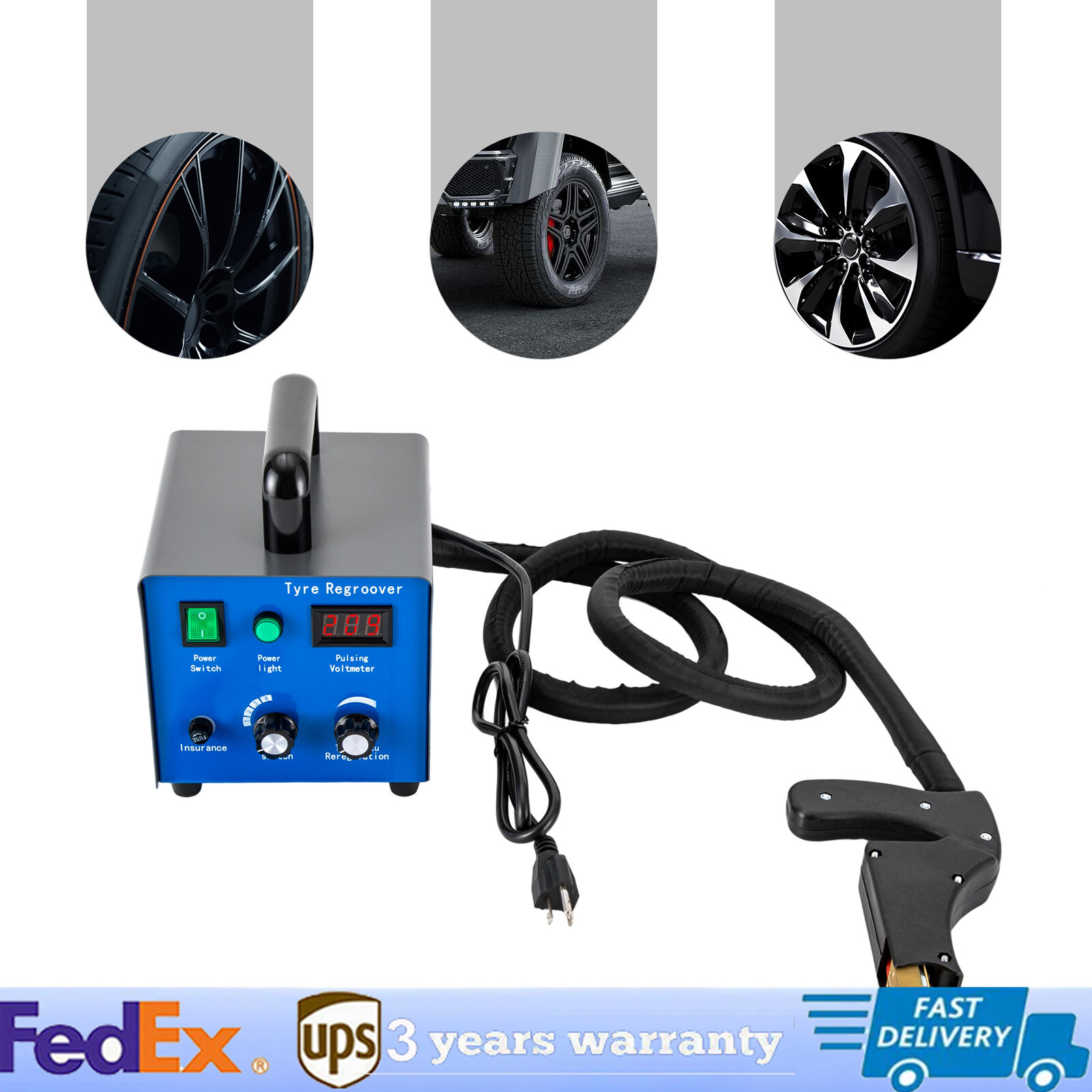 450 Watt Truck Tire Groover Rubber Regroover Cutter Grooving Machine w/ Blades