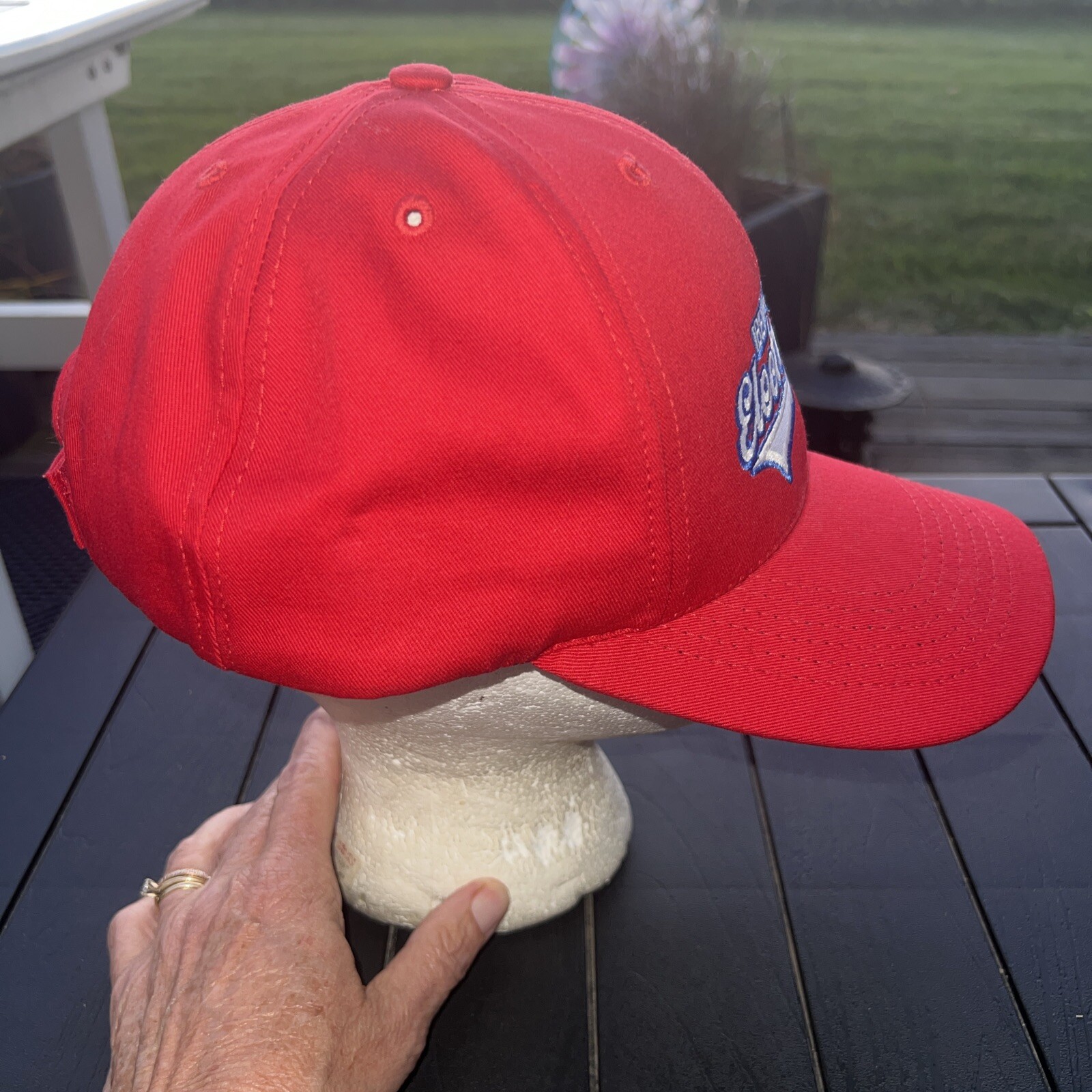 IBEW*LOCAL 153 Electricians Red Hat Cap Hook Loop Zubiewear EUC