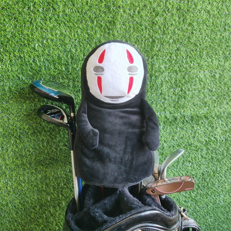 Golf Black Ghost Driver Head Cover 460cc Golf Club Wood Headcover Plush Gift