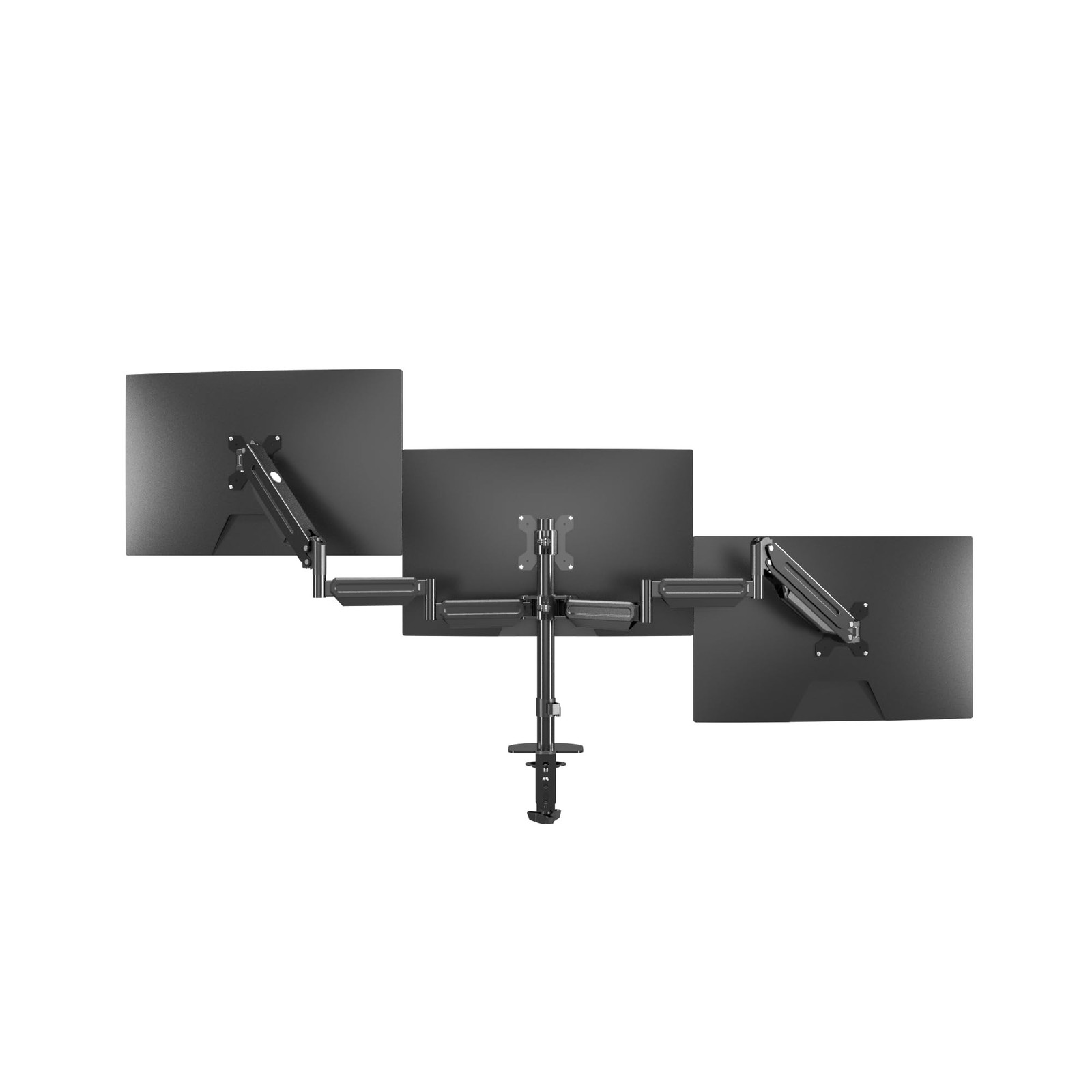 Pholiten Triple Monitor Mount for Desk, 2 Gas Spring Monitor Arms for 17-32 i...
