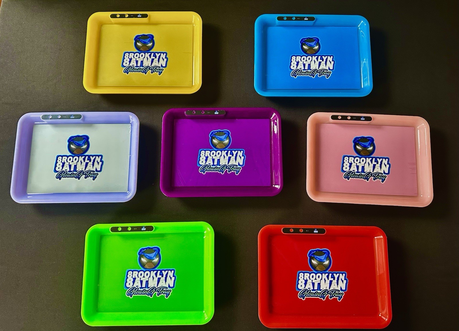 8ROOKLYN 8ATMAN Rolling Tray - LED Glow Light Up Rechargeable- comes with a bag