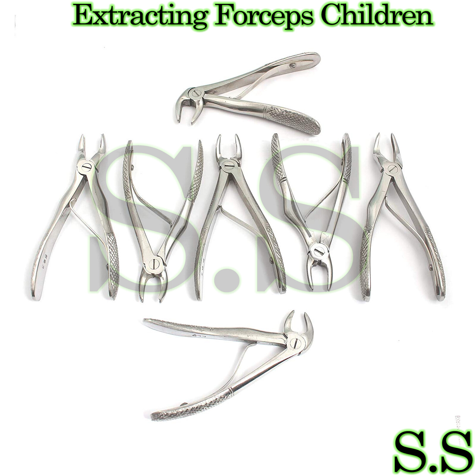 PEDO EXTRACTING FORCEPS 7PC KELIN SET DENTAL INSTRUMENTS Children