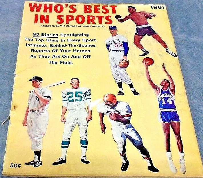 1961 WHO'S BEST IN SPORTS MAGAZINE COVER OK CONDITION RARE 95 SPORTS STORIES!