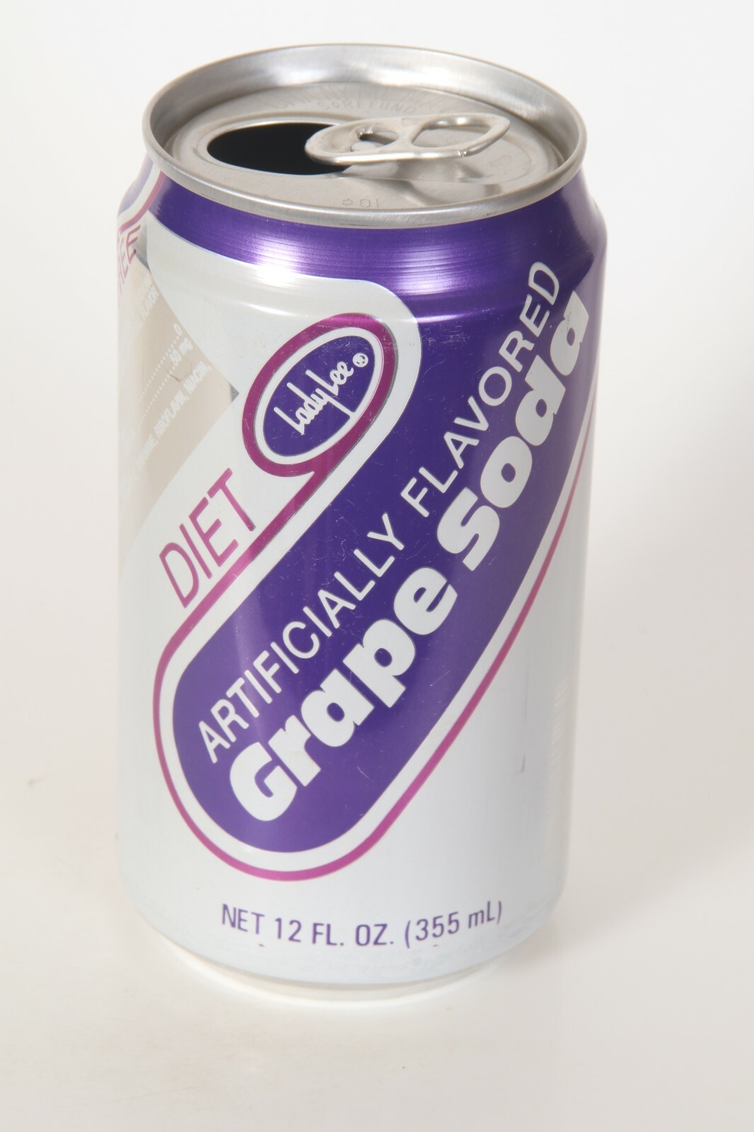 Diet Lady-Lee Grape Soda can