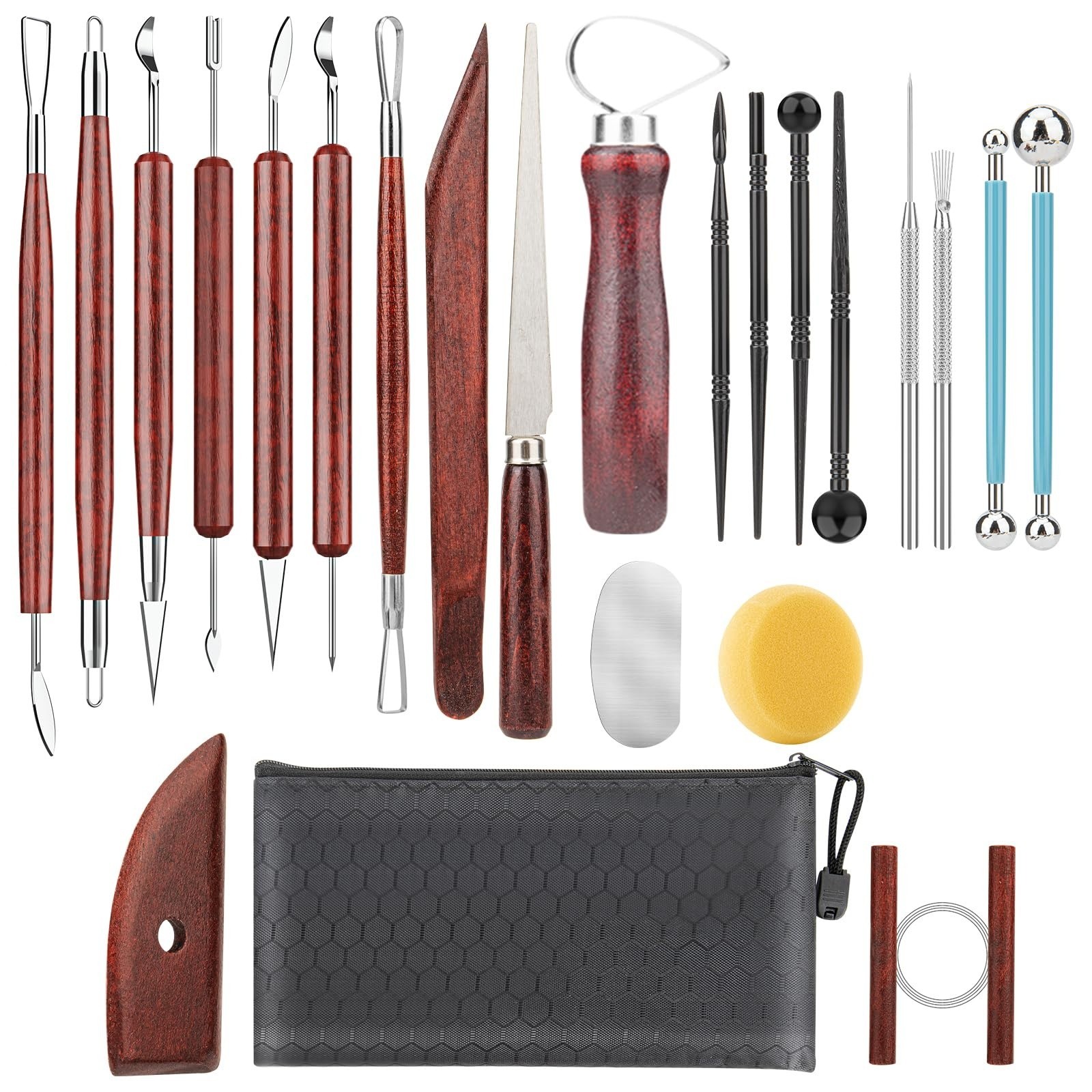 23 Pack Clay Tools Sculpting Set Polymer Ceramic Pottery Carving Molding Tool