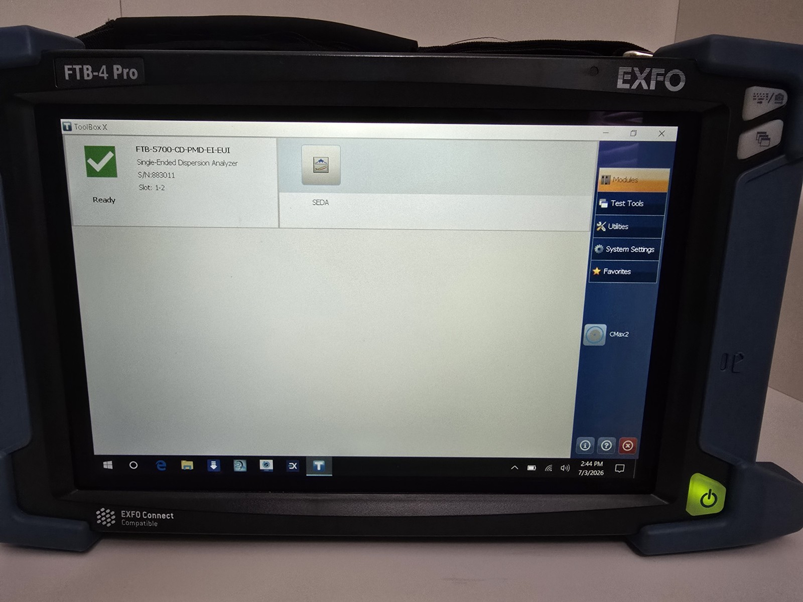 EXFO FTB 4 PRO FTB 5700 CD PMD Single Ended Dispersion Analyzer FTB-5700-CD-PMD