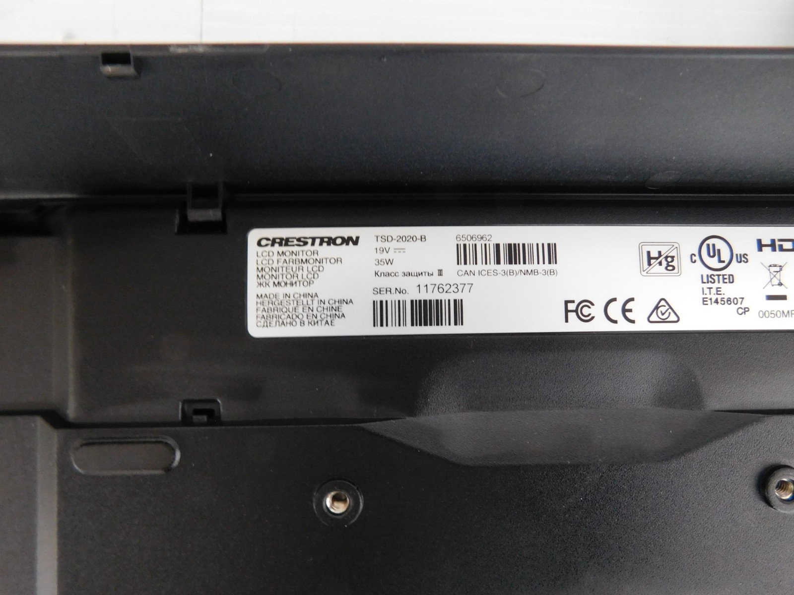 CRESTRON TSD-2020-B TOUCH PANEL (SSP44)