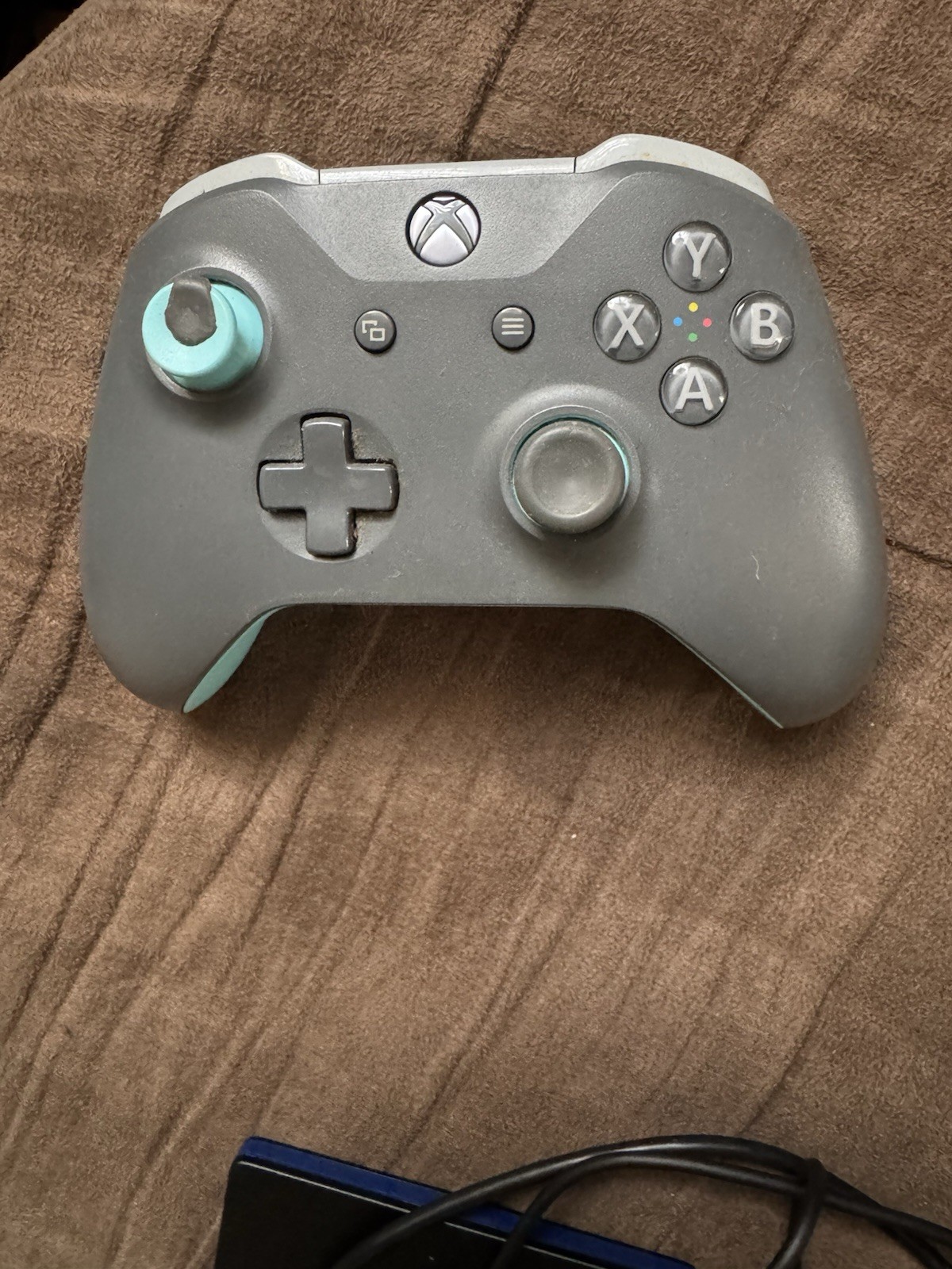 Microsoft Xbox One Wireless Controller Gray/Blue Ergonomic Plastic Gamepad
