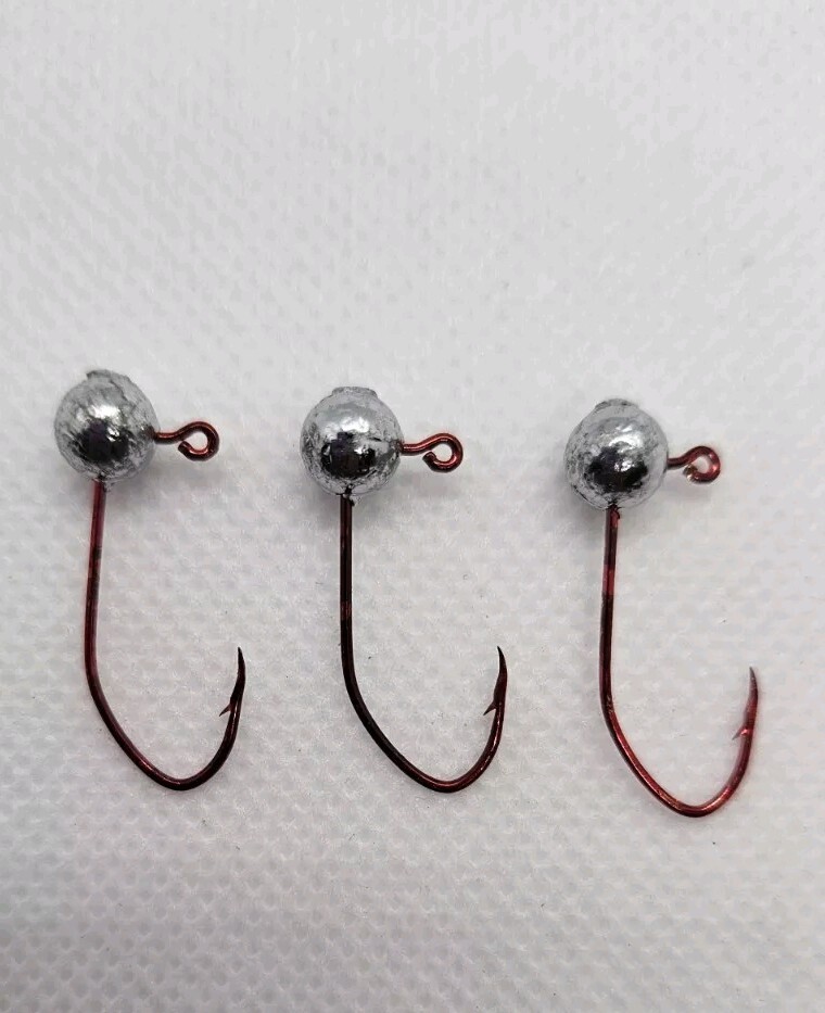100 pcs 1/16 oz Lead Ball Jig Head Eagle Claw Little Nasty #2  IRISH JIG