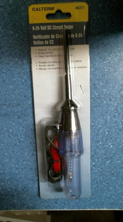 Calterm 66317, 6-24 Volt DC Circuit Tester, FREE SHIPPING