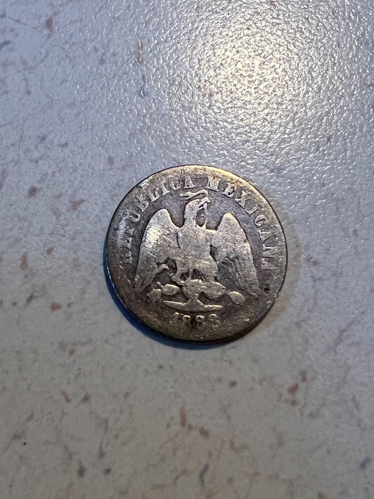 1888-Do Mexico 10 Centavos Silver Coin