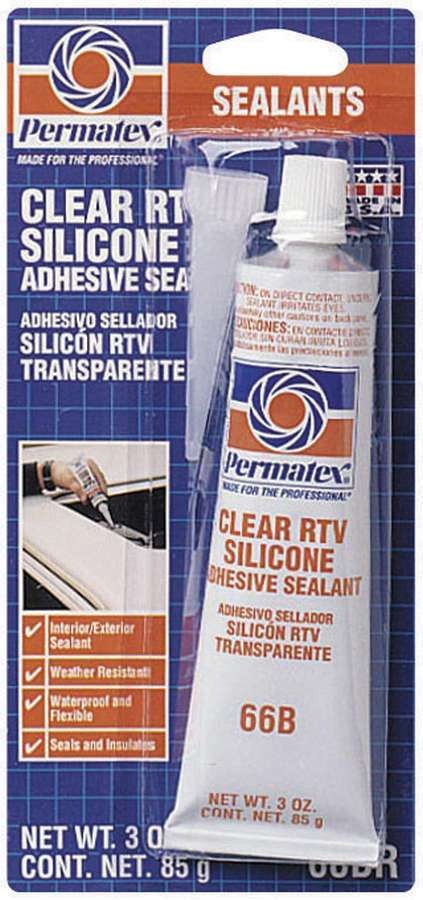 Permatex Sealant - Clear RTV - Silicone - 3.00 oz Tube - Each