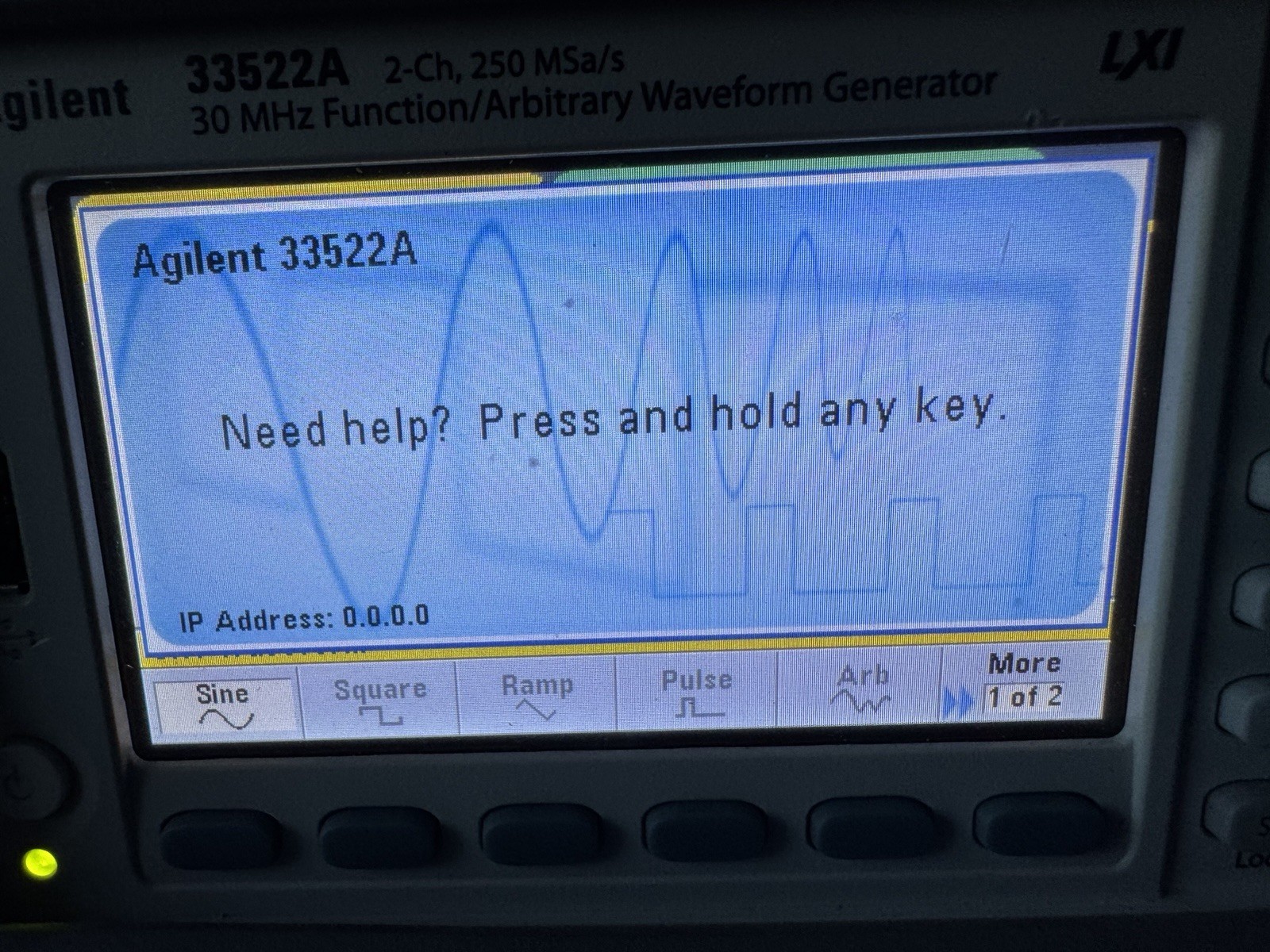 HP/Agilent/Keysight 33522A Waveform Generator CALIBRATED recently