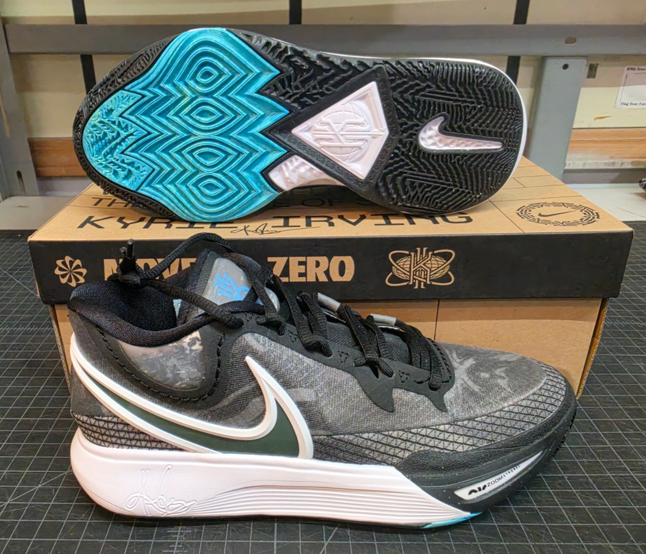 Nike Kyrie 8 - Black White Blue DJ6017-001 - Basketball Shoes, Mens Size 8
