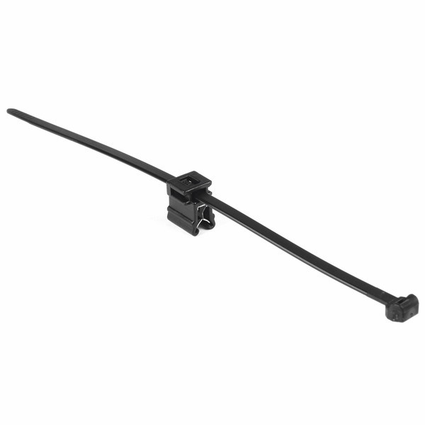 100 Pcs Outside Serrated Cable Tie with Edge Clip, 8.0" Long, 156-00861