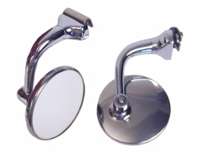 4" Stainless Universal Peep Mirrors Door Edge Chrome Drip Rail Hot Rod StreetRat