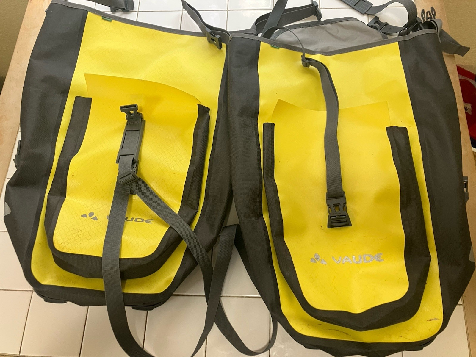 Vaude Canary Yellow Aqua Back Plus Bike Panniers
