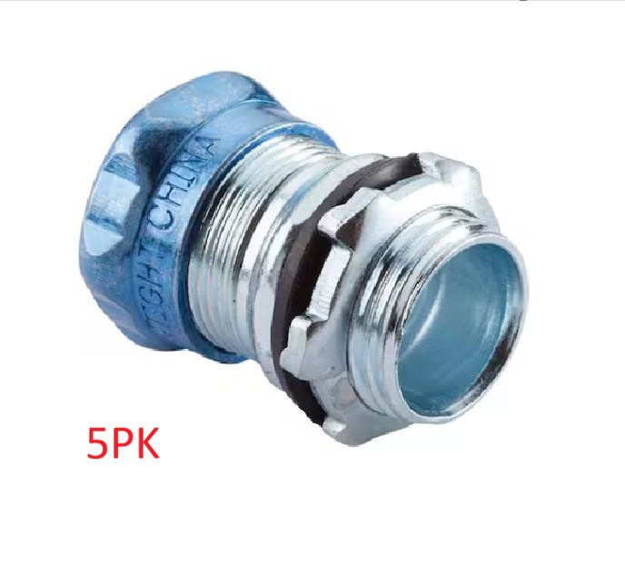 5PK 3/4 In. Electrical Metallic Tube (EMT) Rain Tight Connector