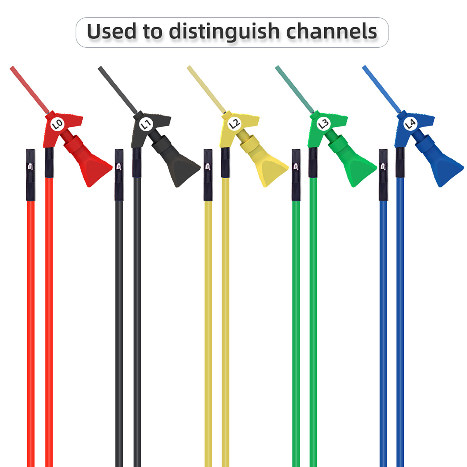 10PCS Mini Grabber SMD IC Test Hook Clip Silicone Jumper Wire for Logic Analyzer