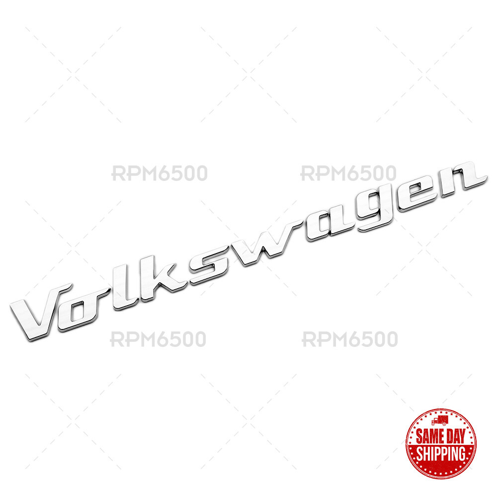Universal Chrome Rear Liftgate Badge Sport Volkswagen Letter Logo Emblem For VW
