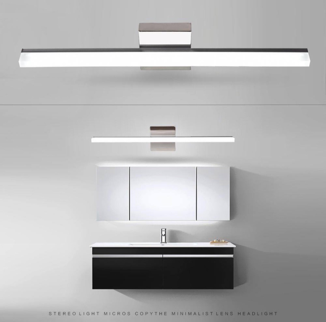 ELECWISH 4.5 in. 1-Light Silver LED Vanity Light Bar 3000K