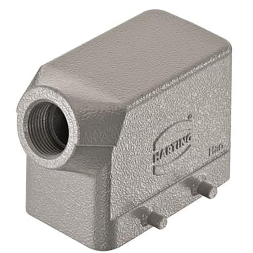 1PC HARTING ELEKTRONIK INC 19300101521 Hood Aluminum Side Entry 10B M25 IP65 Gr