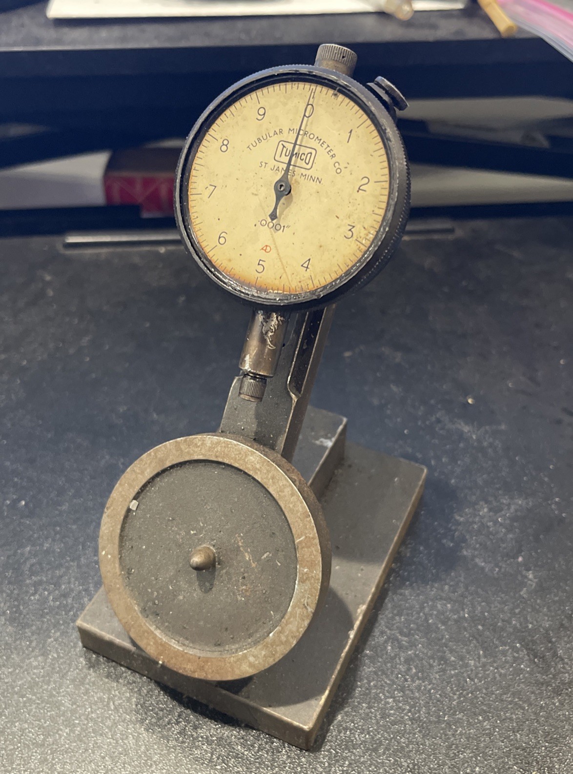 VINTAGE TUMICO DIAL INDICATOR COMPARATOR STAND