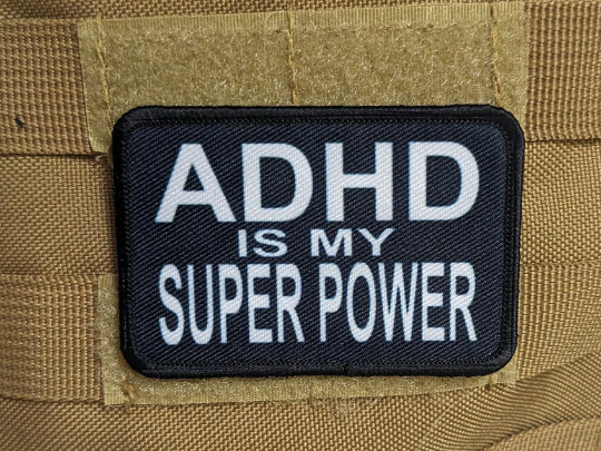 ADHD is my superpower meme 2"x3" hook & loop funny patch