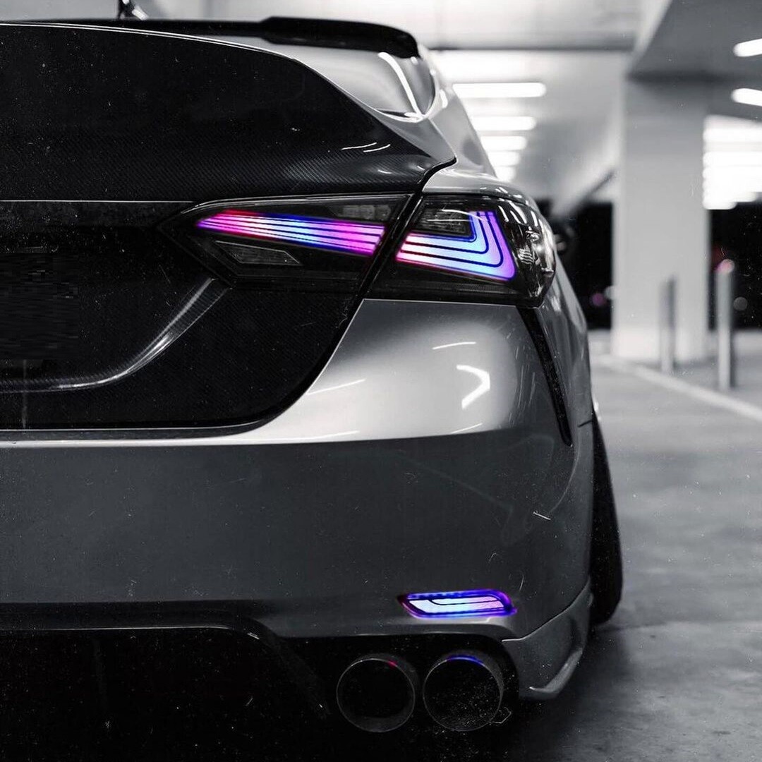 Smoked Lens RGB LED Tail Light For Toyota Camry Sedan 2018-2024 Rear Light 4 PCS