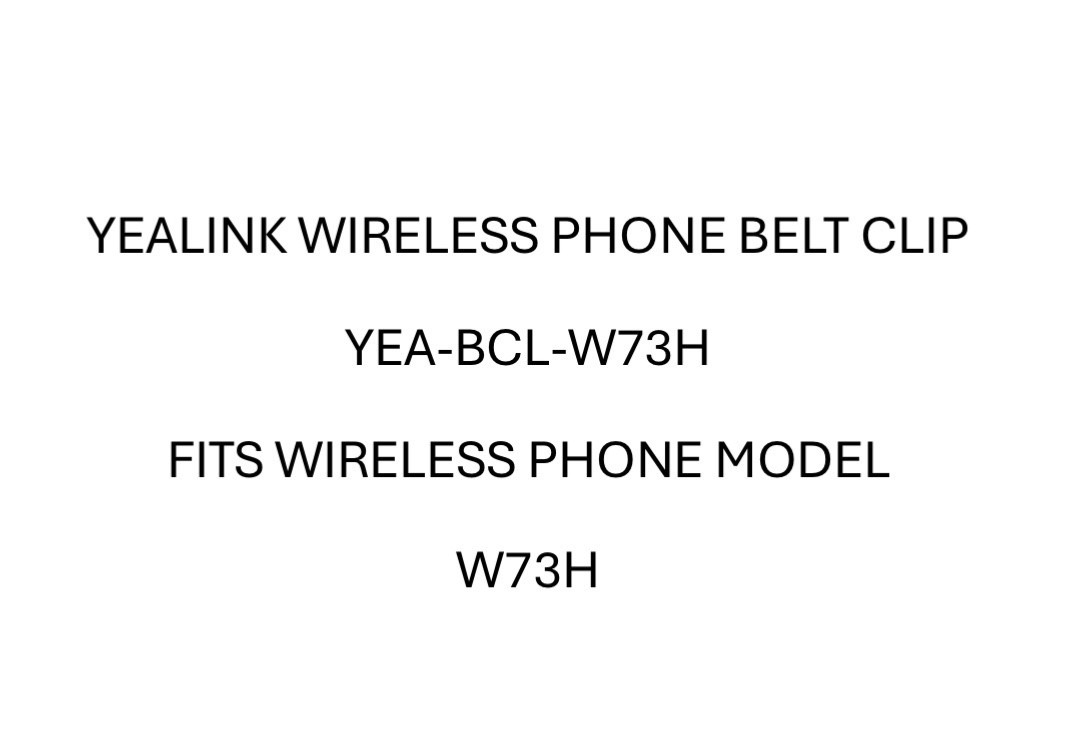 NEW - Yealink YEA-BCL-AX86R Belt Clip Use With AX86R AX83H Wireless Handset
