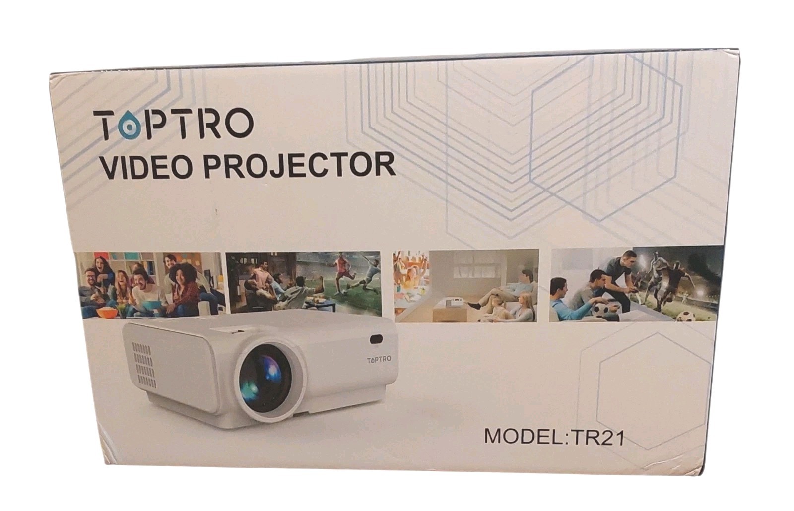 TOPTRO TR21 Wifi Bluetooth Video Projector NO Remote Cables Or Manual