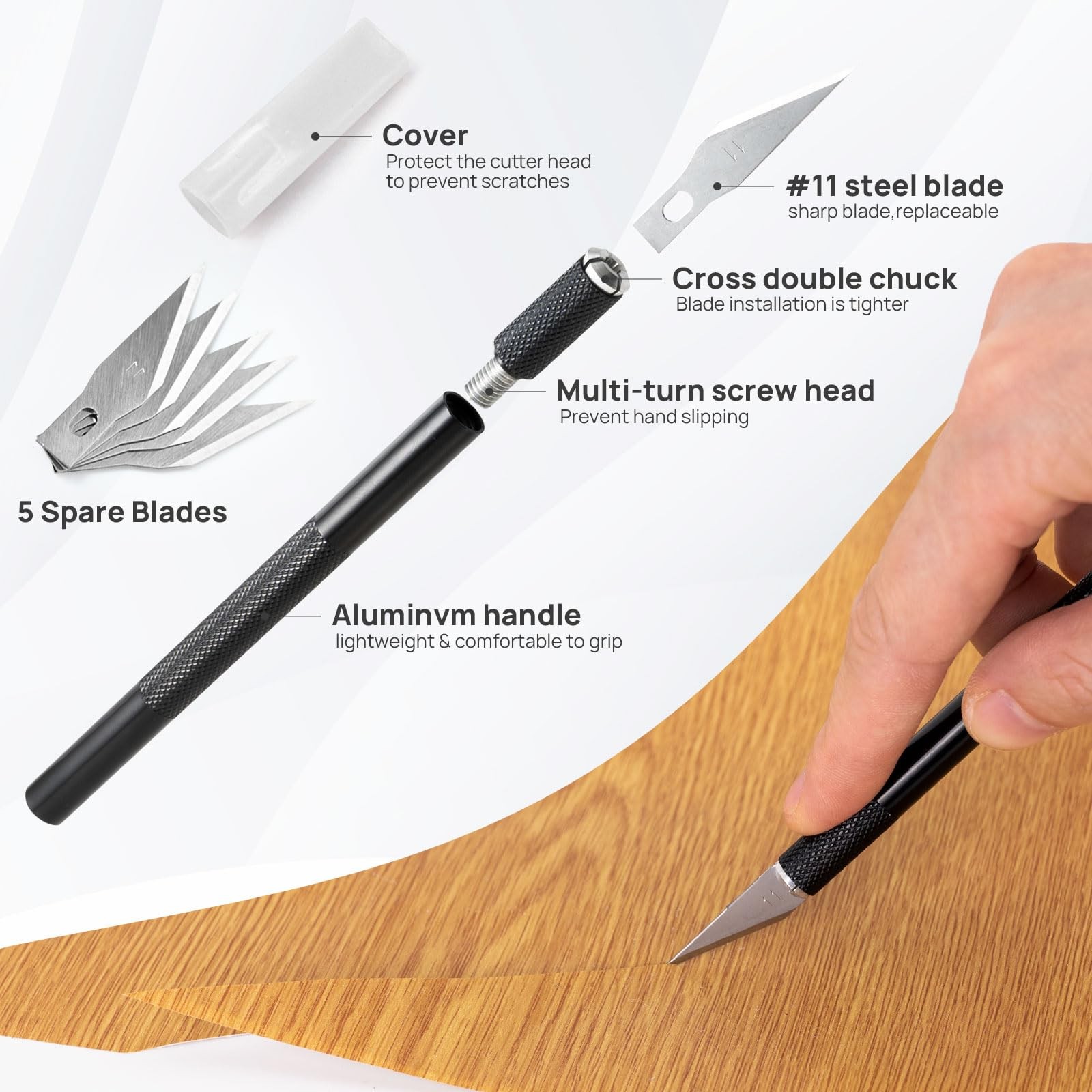 Wallpaper Smoothing Tool Kit, Big Squeegee, Craft Knife, Felt Scraper, 5 Tools