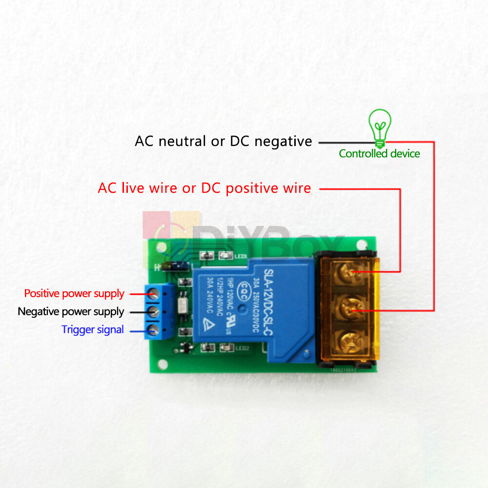 YYG-2 30A 1-Way High/Low Level Trigger Optocoupler Isolation Relay Module
