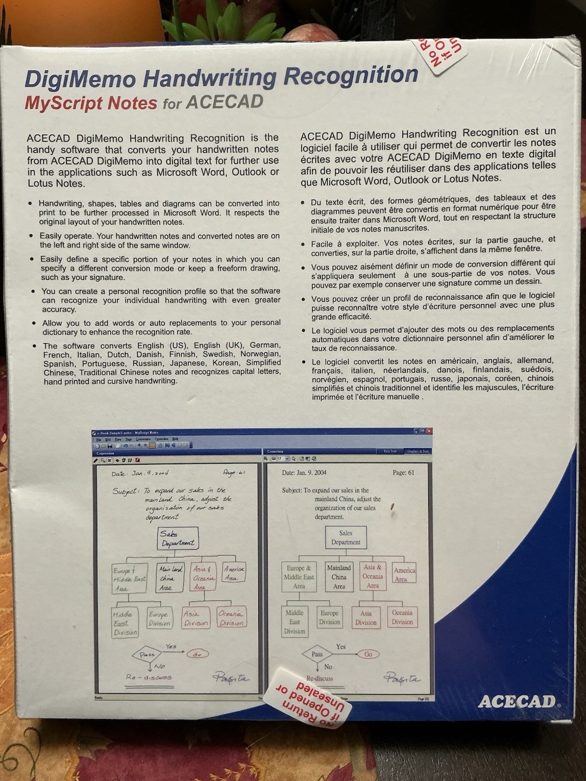 ACECAD DigiMemo Handwriting Recognition MyScript Notes & Digipen P100
